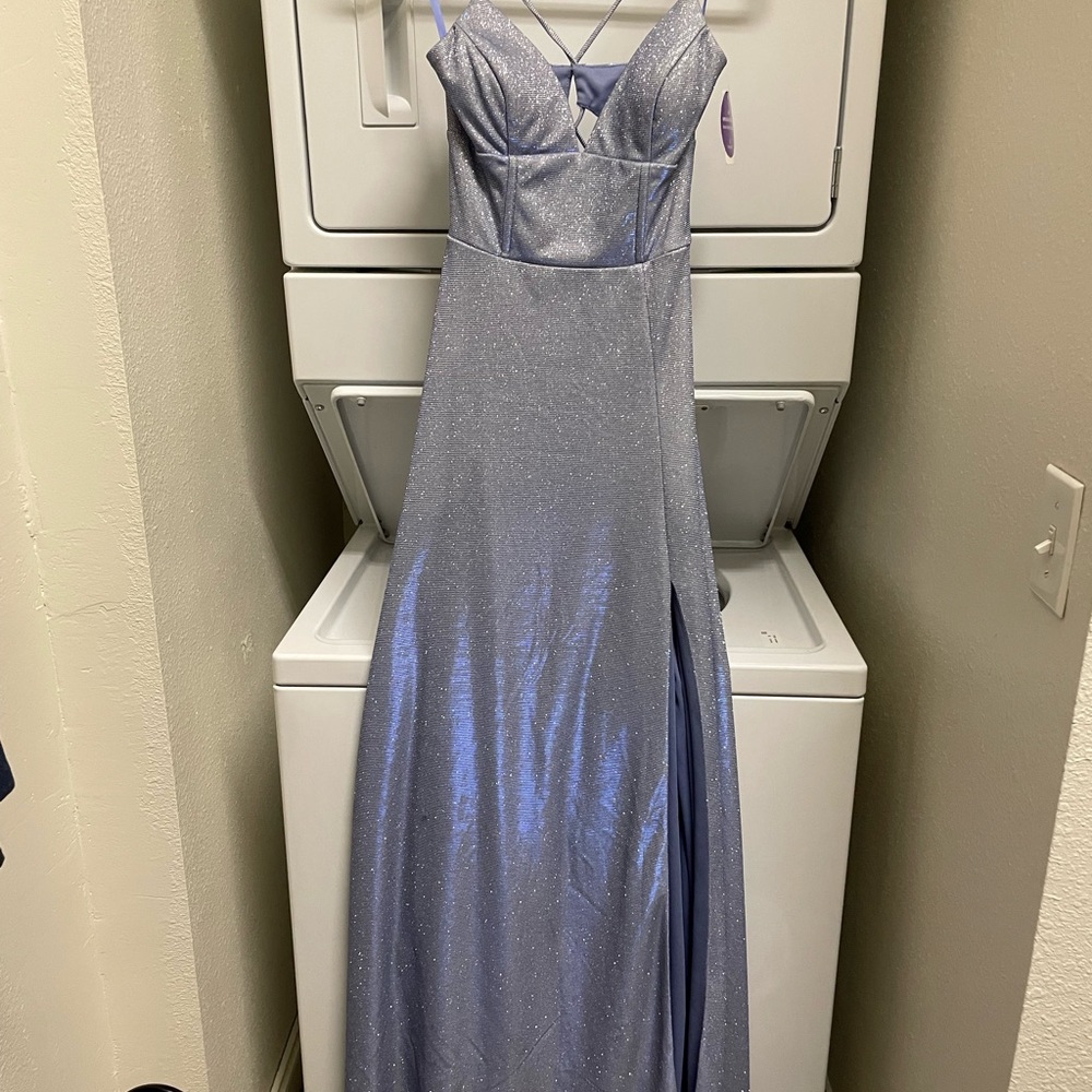 Windsor Blue Ruched Bustier Maxi Dress